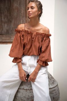 Earthly Tones, Wardrobe Building, Colour Inspiration, Chic Blouses, Peasant Blouse, Boho Blouses, Get Better, Slow Fashion, A Dream