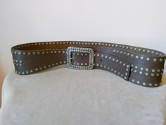 Boho Belts, Vintage Belt, Metal Belt, Vintage Belts, Wide Bands, Antique Style, Belt Buckle, Silver Studs, Italian Leather