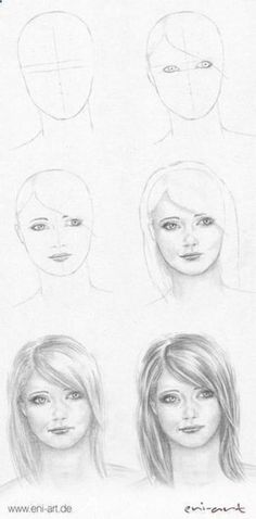 four different types of female heads