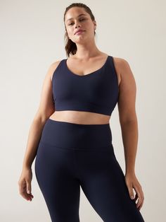 BEST FOR STUDIO: yoga, barre, pilates FEEL: Powervita fabric is buttery soft with support that feels like a gentle hug FAVE: Bonded chestband lies flat and never pinches Light Support: Best for D-DD+ Cup LOW COVERAGE. Our lowest cut neckline. Supportive Activewear With Built-in Bra For Pilates, Pilates Activewear With Built-in Padding, Moisture-wicking Athleisure Activewear For Relaxation, Micro-elastic Activewear With Built-in Padding For Pilates, Solid Color 4-way Stretch Sports Bra For Pilates, Micro-elastic Yoga Activewear With Built-in Padding, Supportive Seamless Activewear For Relaxation, Functional Moisture-wicking Activewear For Relaxation, Supportive Sports Bra For Yoga With 4-way Stretch