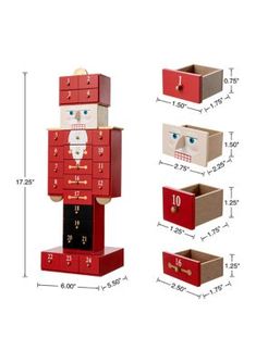 an image of a wooden toy soldier with numbers on it and instructions to make it