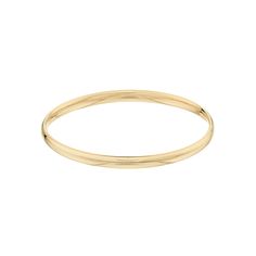 This beautiful 14k yellow gold bangle bracelet is the perfect accessory for just about any of your favorite looks. This beautiful 14k yellow gold bangle bracelet is the perfect accessory for just about any of your favorite looks. Weight: 4.9 grams Metal: 14k gold Length: 7 in. Packaging: boxed Finish: polished Please note, due to the high value of this item, a signature may be required upon delivery. Size: 7". Gender: female. Age Group: adult. Flexible Yellow Gold Round Cuff Bracelet, Flexible Yellow Gold Bangle For Formal Occasions, Flexible Yellow Gold Cuff Bracelet, Flexible Gold Cuff Bracelet, Formal Flexible Yellow Gold Bangle, Flexible Yellow Gold Bangle Bracelets, Yellow Gold Flexible Bangle Bracelet, Classic Flexible Gold Bangle Bracelet, Classic Flexible Gold Bangle