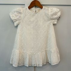 Adorable Poplin And Puff Sleeved White Dress Size 4 From Crewcuts By Jcrew. Brand New With Tags. Perfect For Summer! Cotton Puff Sleeve Playtime Dresses, Cotton Puff Sleeve Dresses For Playtime, Cute Cotton Broderie Anglaise Dresses, Cute Cotton Dress With Broderie Anglaise, White Cotton Puff Sleeve Dress With Ruffle Hem, Sleeved White Dress, Girls White Dress, Kids' Dresses, Puff Sleeve