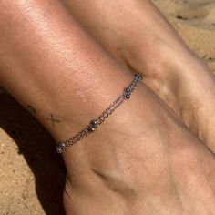 Double Bead Anklet In Silver | Anklet | Ankle Bracelet | Ankle Chain | Beach Anklet | Anklet Bracelet | Foot Bracelet | Handmade Anklet For Women ITEM DETAILS: Made From Stainless Steel Two Anklets Connected To One Metal Beads Surroung The Anklets Adjustable Size - Lenght From 22 To 26 Centimetres (8.66 to 10.23 Inches) OTHER INFORMATION: 100% Handmade Safely Packaged DELIVERY: Delivery And Processing Time Usually Takes 7-12 Days For The Last 4 Years, Details Of Summer Team Is Focused On Providi Anklet Silver, Bead Anklet, Handmade Anklets, Anklet For Women, Foot Bracelet, Silver Anklet, Beach Anklets, Ankle Chain, Beaded Anklets