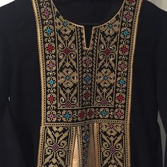 Girls Black dress with Gold embroidery | Etsy Traditional Gold Embroidered Dress With Resham Embroidery, Traditional Gold Embroidered Festive Dress, Festive Embroidered Dress With Gold Embroidery For Festivals, Embroidered Black Dress For Eid, Festive Long Sleeve Embroidered Dress With Gold Embroidery, Festive Black Resham Embroidered Dress, Festive Black Dress With Resham Embroidery, Festive Long Sleeve Dress With Gold Embroidery, Black Dresses With Intricate Embroidery For Festivals