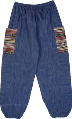 Comfort and style go hand in hand with these Khadi cotton voile harem pants. The loose pants are perfect for a casual day in or to lounge around in, with their elastic drawstring waist they are very snug. #tlb #SplitSkirtsPants #Peasant #Pocket #bohemianfashion #bohemiancottonpants #harempants #yogapantswithpocket Multicolor Cotton Harem Pants With Loose Fit, Multicolor Loose Harem Pants With Pockets, Multicolor Ankle-length Harem Pants With Elastic Waistband, Beach Cotton Ankle-length Harem Pants, Beach Ankle-length Cotton Harem Pants, Cotton Hippie Harem Pants With Pockets, Multicolor Cotton Wide Leg Harem Pants, Blue Cotton Harem Pants With Pockets, Multicolor Wide Leg Cotton Harem Pants