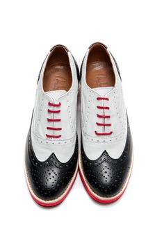 Handmade Oxford shoes/ Womens Brogues/ Black&White Oxfords | Etsy Womens Brogues, Red Sole Heels, White Shoes Outfit, Leather Drawstring Bags, Red Sole Shoes, Oxford Shoes Outfit, Flats Shoes Comfortable, Shoes Unique, Black And White Shoes