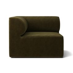 an olive green chair on a white background