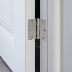 The Design House Door Hinge is 3-1/2-inches with a square corner, comes in a 3-pack, and features a classic satin nickel finish that blends seamlessly with any residential wooden door. Each hinge is crafted with durable steel for enhanced reliability and long-lasting usage, perfect for keeping residential doorways secure. This 3-pack includes mounting screws for simple installation and a removable pin to remove the door without unscrewing the hinge. This product is functional, effective, and des Interior Door Hinges, Interior Exterior Doors, House Door, House Doors, Home Improvement Store, Exterior Door, Door Accessories, Steel Doors, Door Hinges