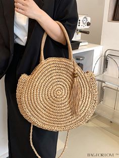 BagForLove - Summer Vacation Essential: Chic Straw Beach Bag with Tassel Decoration Product Description Color Khaki Strap Type Double Handle Details Tassel Bag Size Medium Pattern Type Plain Style Vacation Type Straw Bag Material Paper Size Chart INCH CM Bag Length Bag Width Bag Height Handle Height 15 inch 4.7 inch 14.2 inch 6.3 inch Bag Length Bag Width Bag Height Handle Height 38 cm 12 cm 36 cm 16 cm Details Pictures Similar Products h2 { text-align: center; } /* æ¢è¡ */ li{ white-space: no Casual Spring Shoulder Bag With Tassels, Trendy Beach Shoulder Bag With Tassels, Trendy Tasseled Bags For Summer, Trendy Summer Bags With Tassels, Beige Tassel Shoulder Bag For Beach Season, Beige Tasseled Beach Bag For Beach Season, Beige Shoulder Bag With Tassels For Beach Season, Summer Tote Shoulder Bag With Tassels, Trendy Tassel Beach Bag