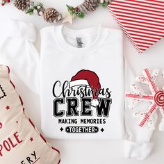 Christmas Crew Shirt, Christmas Season T-shirt, Family Christmas Shirt, Christmas Party Shirt, Xmas Gifts, Holiday Shirt 📢 H O W  T O   O R D E R?📢  Please, check and review all photos Select Shirt Size and Color from Drop Down menu After choosing the color and size, you can write whatever you want in the personalization field. (If it's a customizable ad) and then add this tshirt to cart. Just do this for other t-shirts. You must collect all tshirts in the same basket and complete the payment. If you are in a hurry, you can purchase a Shipping upgrade on the checkout page. 🚀 Shipping We try to ship same day if we can't latest will be the next day. 🎨 How to Fit Tshirts are Unisex and are "TRUE TO SIZE" according to general customer experience. (as well as in my own experience) 🎓 Fabric Christmas Shirt Ideas Vinyl, Christmas Shirt, Christmas Writing, Christmas T Shirt Design, Christmas Party Shirts, Senior Shirts, Family Christmas Shirts, Crew Shirt, Workout Tshirts