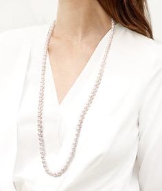 Formal Long Pearl Necklace, Elegant Long Pearl Pendant Necklace, Elegant Pearl Necklace With Pendant, Elegant Round Bead Pearl Necklace, Elegant Long Pearl Drop Necklace, Formal Long Pearl Necklace With Pendant, Elegant Pearl Necklace With Round Beads Pendant, Round Beads Pearl Necklace, Elegant Pearl Embellished Necklaces