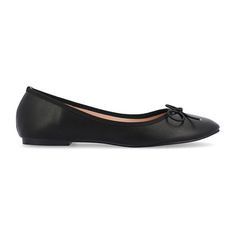 Express your feminine style in modern flats by Journee Collection. These stylish flat shoes feature smooth uppers and knit trim. Classic round toes with dainty bow accents and small block heels finish the design.Closure Type: Slip-OnShoe Heel Height: 1/2 InchUpper/Outer Base Material: 100% PolyuretheneShoe Lining Material: PolyurethaneSole Material Content: 100% PolyurethaneToe Type: Round Toe, Closed ToeCare: Spot CleanHeel Style: Flat HeelCountry of Origin: Imported Chic Synthetic Slip-on Ballet Flats, Party Ballet Flats With Branded Insole, Synthetic Pointed Toe Flats For Party, Party Pointed Toe Synthetic Flats, Chic Slip-on Ballet Flats With Flat Heel, Slip-on Flats With Bow, Chic Ballet Flats With Bow And Round Toe, Slip-on Synthetic Ballet Flats With Bow, Synthetic Slip-on Ballet Flats With Bow