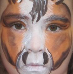 Horse Face Paint, Kids Face Painting, Animal Face Paintings, Horse Camp, Velveteen Rabbit, Horse Costumes, Kids Face Paint, Halloween Clown, Paint Horse