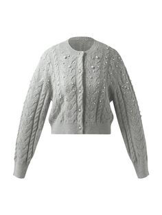 -Wool-mohair blend fabric -With pearls -Washable Discover the elegance of our luxurious mohair blend cardigan, designed for effortless sophistication. Indulge in the plush gray melange texture, adorned with elegant pearl accents. Its inverted trapezoidal silhouette effortlessly enhances your figure. This cardigan is not just an accessory; it's a statement of timeless charm and grace.Mohair Blend Pearl Women CardiganGoodsNo: 1C9R6J0B0• Fit Type: Fit• Elastic: Non-elastic• Thickness: ModerateMater Elegant Gray Sweater For Fall, Elegant Long Sleeve Gray Cardigan, Modern Cheongsam, Long Sleeve Short Dress, Dresses By Length, Sleeves (women), Black White Red, Lantern Sleeves, Outerwear Coats