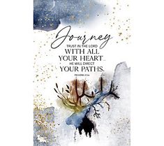 a watercolor painting with the words journey and an image of a deer on it