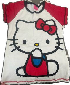 Pajama Shirt, Shirt Brand, New Color, Red White, Red And White, Hello Kitty, Pajamas, Kitty, Brand New