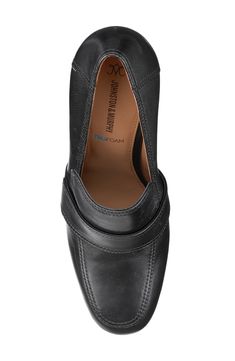 Supple and sleek leather defines the look of a pointy-toe pump fashioned with a cushy TRUFOAM footbed for added comfort. 3 1/4" heel Cushioned TRUFOAM footbed Leather upper and lining/rubber sole Imported Black Gloves, Johnston Murphy, Leather Loafers, Women's Pumps, Nordstrom Rack, Rubber Sole, Leather Upper, Loafers, Nordstrom