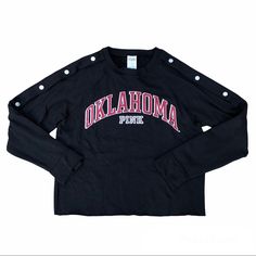 New With Tag. Size Small. Oversized Varsity Tops For Campus, Black Crew Neck Sweatshirt For Campus, Oversized Black College Style Top, Oversized Black Tops For College, Black Casual Sweatshirt For Campus, Casual Black Campus Sweatshirt, Black College Style Tops For Fall, Relaxed Fit Black Top For Campus, Black Collegiate Tops For Fall