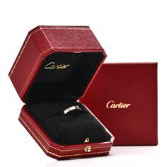 This is an authentic CARTIER 18K White Gold 3.5mm LOVE Wedding Band Ring Size 54 or 6.75. The ring is crafted of 18 karat white gold and features the LOVE screw symbol motif engraved throughout the band. Wedding Band Ring, Love Wedding, Wedding Ring Bands, Band Ring, Cartier, Wedding Band, Screw, Wedding Bands, Ring Size