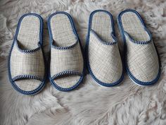 Open toe or full toe slippers. The slippers are made of canvas linen fabric. They are extremely comfortable, very solid and durable for many seasons. Available in women sizes US 5 - US 10, as a open toe or full toe. If you have more questions we will be happy to answer for them. Thank you for visiting! Bridesmaid Slippers, Slippers Christmas, Linen Slippers, Toe Slippers, Slippers Summer, Winter Slippers, Wool Slippers, Felted Slippers, Women Slippers