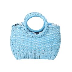 Add a pop of color to your look with this stylish handwoven rattan bag with drawstring lining. Product Overview: Materials: Rattan and cotton Size: 7.5’’ H (2’’ handle drop) x 9.5’’ W x 2.75’’ D Rattan Bag, Pop Of Color, Color Pop, Hand Weaving, Size 7, Handbags, Color