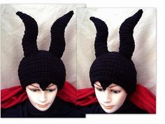 crochet hat with ears made to look like a rabbit's ear and tail