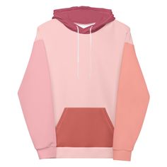 This comfy unisex hoodie has a soft outside with a vibrant print and an even softer brushed fleece inside. The hoodie has a relaxed fit, and it's perfect for wrapping yourself into on a chilly evening. * 70% polyester, 27% cotton, 3% elastane * Fabric weight: 8.85 oz/yd² (300 g/m weight may vary by 5% * Soft cotton-feel fabric face * Brushed fleece fabric inside * Double-lined hood with design on both sides * Unisex style * Comes with drawstrings * Overlock seams * Blank product components in Mexico sourced from Poland and Mexico * Blank product components in the EU sourced from China and Poland Pink Fall Hoodie With Kangaroo Pocket, Pink Fleece Hooded Jacket For Streetwear, Trendy Pink Hoodie With Pockets, Pink Hooded Hoodie With Pockets, Pink Hooded Jacket With Drawstring For Streetwear, Winter Pink Hoodie With Double-lined Hood, Pink Hooded Jacket For Streetwear, Color Block Hooded Fleece Sweatshirt, Hooded Color Block Fleece Sweatshirt