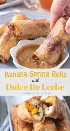 banana spring rolls with dulce de leche are the perfect appetizer for fall