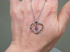 Amethyst necklace Sterling silver amethyst pendant | Etsy Purple Heart-cut Sterling Silver Necklace, Purple Heart Cut Sterling Silver Necklace, Sterling Silver Purple Heart Pendant Necklace, Purple Sterling Silver Heart Pendant Necklace, Purple Sterling Silver Heart Cut Necklace, Purple Sterling Silver Necklaces For Valentine's Day, Amethyst Birthstone Heart Pendant Jewelry, Anniversary Amethyst Heart Necklace, Heart-shaped Amethyst Necklaces As Gifts