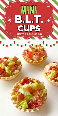 mini bltt cups are the perfect appetizer for any holiday party or celebration