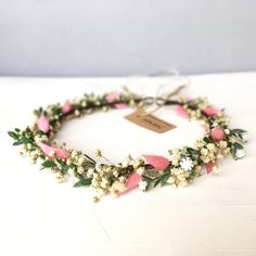 Yellow Flower Wreath, Green Flower Crown, Flower Girl Wreath, Wildflower Birthday Party, Wildflower Crown, Flower Girl Wreaths, Crown Baby Shower, Baby Flower Crown, Pink Flower Crown