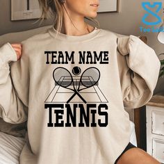 This Tennis Team hoodie/sweatshirt is the most thoughtful way to show your appreciation for your athlete friend on their game day. How To Order  1. Kindly check and review all photos for your reference. 2. Choose your Hoodie/Sweatshirt size. 3. Choose your Hoodie/Sweatshirt color 4. Click add to cart when done. 5. If you need more than 1 item, please go back and add more. 6. Click "Proceed to check out". 7. If you have any questions please contact us. 8. Enjoy your item! 🙌Our Appreciation 🙌 We Sports Hoodie Sweatshirt With Letter Print, Sports Letter Print Hoodie Sweatshirt, Team Spirit Moisture-wicking Hoodie For Sports Events, Sports Season Hoodie Sweatshirt, Sportswear Hoodie Sweatshirt For Sports Events, Athleisure Hoodie Sweatshirt For Sports Events, Team Spirit Hoodie With Graphic Print For Sports Season, Sporty Logo Print Sweatshirt For Sports Events, Athleisure Sports Hoodie With Letter Print