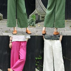 Item Type: PantsMaterial: 91%-95% Linen Style: CasualSeason: SummerPattern Type: SolidDecoration: PocketsWaist Type: Elastic WaistPants Length: Long LengthPants Style: Wide Leg PantsFit Type: LoosePants Closure Type:Elastic Waist Size L(Fit for EU 36,US6,UK8-10,AU8-10,NZ8-10)Length: 86.00 cm/33.86 "Waist: 68.00-90.00 cm/ 26.78-35.43 "Hips: 110.00 cm/ 43.31 "Size XL(Fit for EU 40,US10,UK14,AU14,NZ14)Length: 87.00 cm/ 34.25 "Waist: 70-.00-94.00 cm/ 27.56-37.00 "Hips: 112.00 cm/44.09" Baggy Harem Pants For Vacation, Casual Wide Leg Capris For Vacation, Wide Leg Capris With Pockets For Beach, Wide-leg Summer Capris, Vacation Wide Leg Capris With Pockets, Wide Leg Capris For Beach, Green Wide Leg Pants With Pockets For Vacation, Green Ankle-length Beach Bottoms, Green Ankle Pants For Beach