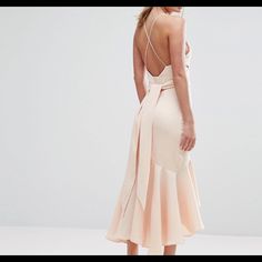 Brand New With Tags! Retail $185, Jarlo London Melrose Dress In Pink, Backless Open Back, Sash Tie Can Be Tied In Bow Or Draped, High Low Ruffle Hem Backless Ruffle Hem Dress For Brunch, Backless Brunch Dress With Ruffle Hem, Chic Backless Midi Dress With Ruffles, Backless Midi Dress With Ruffles, Backless Evening Dresses With Ruffle Hem, Elegant Backless Dress With Ruffle Hem, Feminine Party Maxi Dress With Ruffle Hem, Backless Dress With Ruffle Hem For Date Night, Backless Ruffle Hem Dress For Date Night