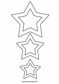 three stars that have been cut out to form a star