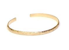 "Perfect for stacking or wearing alone as a dainty solid gold bracelet, this 14k floral bracelet features a sleek fit with a timeless botanical pattern. ►Our production time on custom orders averages 1-5 business days during off peak times, however we gladly will try to accommodate rushed and same day order requests. If you place a rushed order or same day request, please contact us through a convo or give us a call, as orders can sometimes take a bit to show up on our \"order page\" and technol Elegant Etched Yellow Gold Cuff Bracelet, Elegant Etched Yellow Gold Bracelet, 14k Yellow Gold Etched Bracelets, Etched 14k Yellow Gold Bracelets, Dainty 14k Gold Bangle For Formal Occasions, Adjustable Etched 14k Gold Jewelry, Adjustable 14k Gold Etched Jewelry, Dainty Adjustable Yellow Gold Cuff Bracelet, Elegant Adjustable 14k Stamped Bracelets