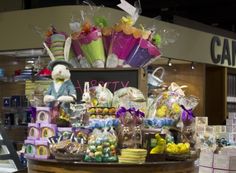 a display in a store filled with lots of different types of candy and candies