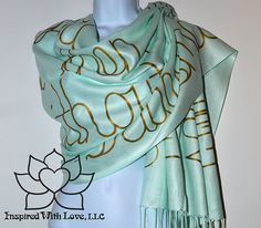 Custom Pashmina Script Scarf Pashmina/Silk by InspiredWithLoveLLC. Makes a great Bridesmaid Proposal!