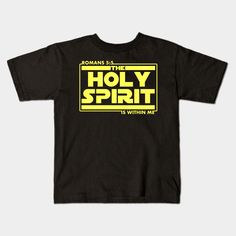 The Holy Spirit Is Within me - Romans 5:5 is a faith based Christian bible verse scripture quote for Christians, youth church pastors, moms, kids, and for the loved one in your life who love religious gifts. -- Choose from our vast selection of kids T-Shirts to match anything from your child's favorite design to unique, funny designs to make the perfect custom graphic children's T-Shirt. Put what they love on Toddler T-Shirts (Ages 1-3) or Youth T-Shirt sizes. Customize to the color they love! … Christian Shirts For Boys, Romans 5 5, Christian Kids Shirts, Scripture Quote, Romans 5, Christian Kids, Christian Bible Verses, The Holy Spirit, Christian Bible