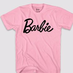 New Specs In The Photos See More Barbie In My Closet Barbie Shirt, Grafic Tees, Barbie Logo, Barbie Mattel, Crewneck Design, Margot Robbie, Black Logo, Oversized Tshirt, Cute Shirts