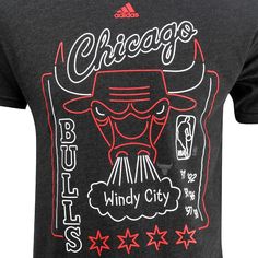 Adidas Men Chicago Bulls Sign Up Retro Tee (black) Retro Tee, Mitchell & Ness, Chicago Bulls, Black Adidas, Adidas Men, Black Tee, Team Logo, Chicago, Sign Up