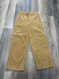 Brand: WRANGLER Style: PANTS CORDUROY Color: GOLD Size: 12 SKU: 137-137120-26138 CONDITION: GENTLY USED Casual High Waist Gold Pants, Gold Bottoms With Pockets For Fall, Casual Gold High Waist Pants, Casual Gold Wide Leg Bottoms, Casual Gold Pants For Fall, Casual Gold Trousers, Casual Gold Pants For Workwear, Casual Gold Straight Leg Bottoms, Casual Gold Straight Leg Pants