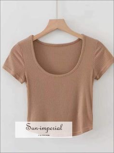 Sun-Imperial Material:NYLON Item Type:Tops Tops Type:Tees Sleeve Length(cm):Short Sleeve Style:REGULAR Fabric Type:JERSEY Pattern Type:Solid sun-imperialJK1907056 Gender:WOMEN Clothing Length:Short Decoration:NONE Style:Casual Collar:O-Neck See size chart : https://sun-imperial.com/pages/size-chartSizing advice :Most items run small ( discluding swimsuits and shoes) - If you are not sure which size will work best for you - You can email us via info.sunimperial@gmail.com and provide your bust ,wa Imperial Fashion, Jersey Pattern, Summer Crop Top, High Street Fashion, Half Sleeve Tops, Crop T Shirt, Cute Preppy Outfits, Summer Crop Tops, High Fashion Street Style