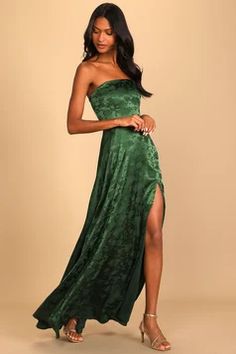 Dresses for Women | Best Women's Dresses Online - Lulus Semi Formal Wedding Attire, Green Wedding Guest Dresses, Shoot Moodboard, Pond Wedding, Formal Wedding Attire, Formal Wedding Guest Dress, Green Formal Dresses, Gorgeous Birthday, Long Green Dress