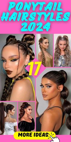 Unlock the potential of your hair with ponytail hairstyles 2024, a realm of endless possibilities. Whether you prefer sleek and straight or messy and curly ponytails, there's a style that suits your personality. Dive into tutorials for styling your ponytail with bangs, curtain bangs, or wispy bangs, and empower yourself to achieve these looks at home. Elevate your aesthetic with trendy and glamorous ponytails that will make you stand out in any crowd. Trending Ponytail Hairstyles, Different Ponytail Styles, Hair With Ponytail, Top Ponytail, Braided Designs, Ponytail With Bangs, Low Ponytails, Braided Ponytails