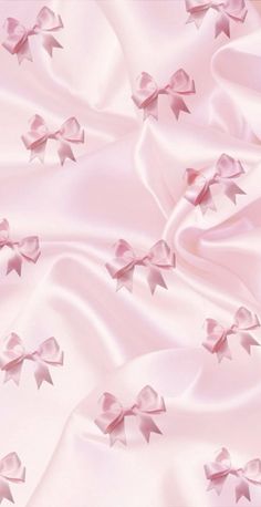 pink satin with bows on it