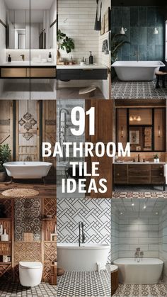 bathroom tile ideas with the title 91 bathroom tile ideas