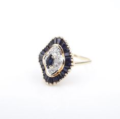 an antique diamond and sapphire ring