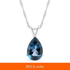 in stock London Topaz, Blue Topaz Pendant Necklace, Blue Topaz Pendant, London Blue Topaz, London Blue, Rope Chain, Gemstone Pendant, Blue Topaz, Topaz